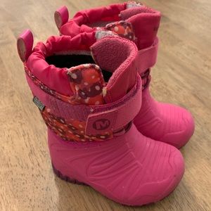 Merrell Snow Quest Lite Pink Toddler Boots Size 5